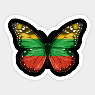 Lithuanian Flag  Butterfly - Gift for Lithuanian From Lithuania Sticker